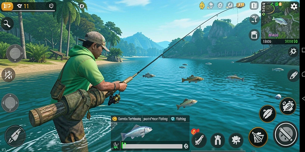 Tampilan gameplay AIFA66 menampilkan pengalaman memancing yang seru.