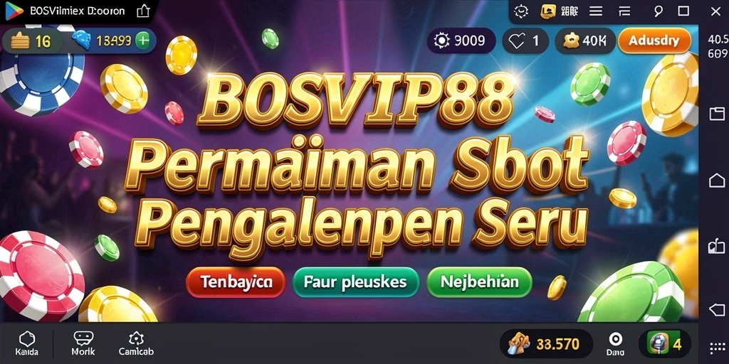 Screenshot gameplay BOSVIP88 menampilkan slot yang menarik dan penuh warna.