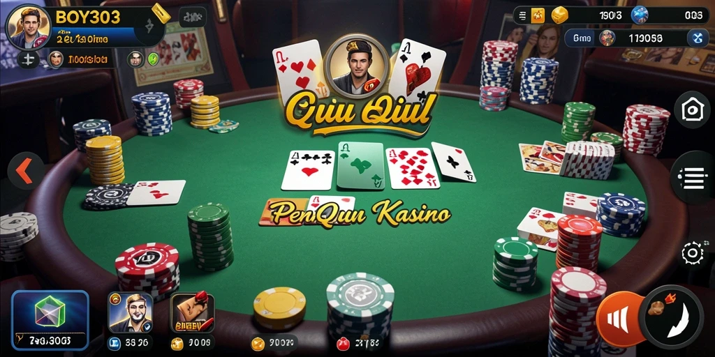Tampilan gameplay seru BOY303 QiuQiu di smartphone.