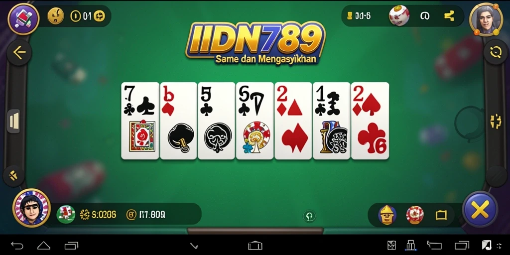 Tampilan gameplay menarik dari IDN789, game domino pemenang hati.