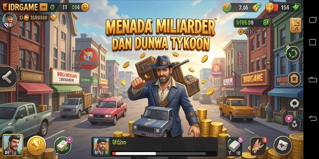 Screenshot gameplay IDRGAME menampilkan pengalaman tycoon yang seru.