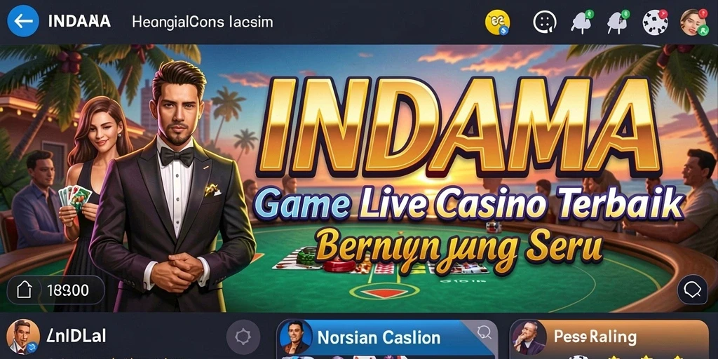 Tampilan gameplay Live Casino yang mendebarkan di INDAAA.