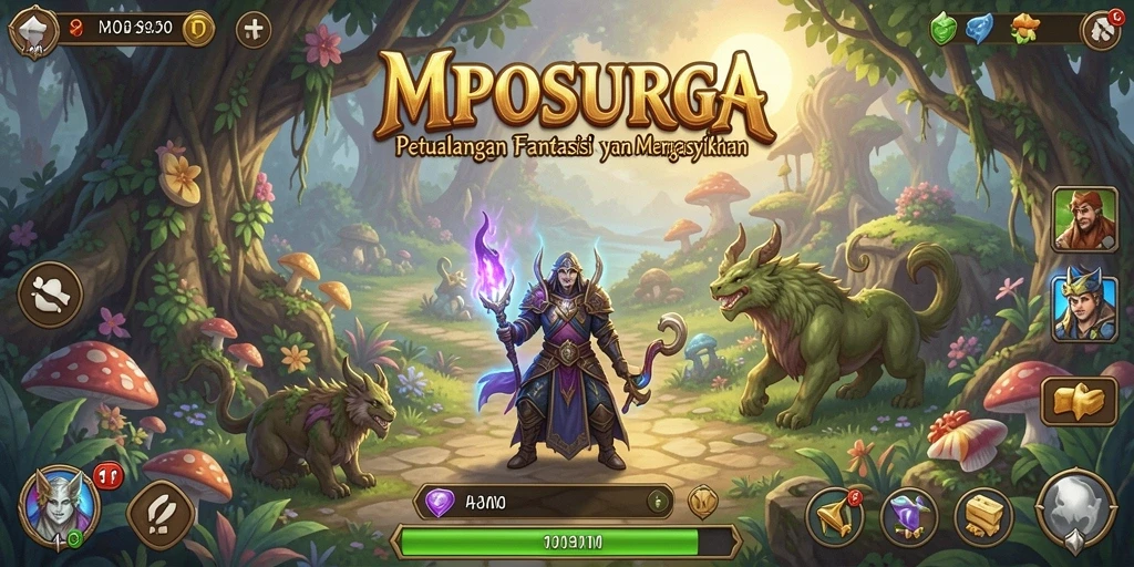 Tampilan gameplay seru dalam dunia RPG MPOSURGA.