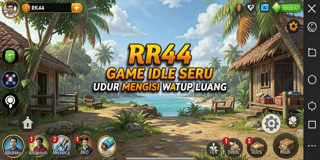 Tampilan gameplay Idle yang menarik dalam RR44.