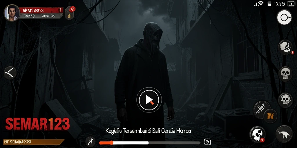 Tampilan gameplay mencekam dalam SEMAR123, menampilkan suasana horror yang mendalam.