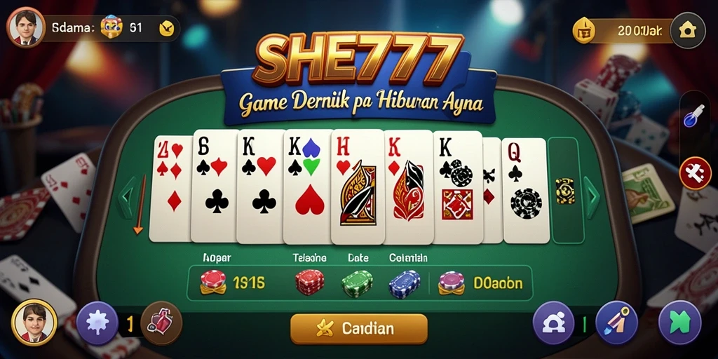 Tampilan gameplay seru di SHE777 saat bermain Domino.
