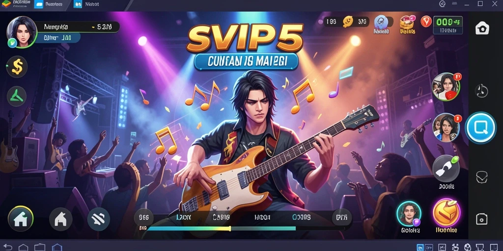 Screenshot SVIP5 menampilkan gameplay musik yang menarik dan interaktif.