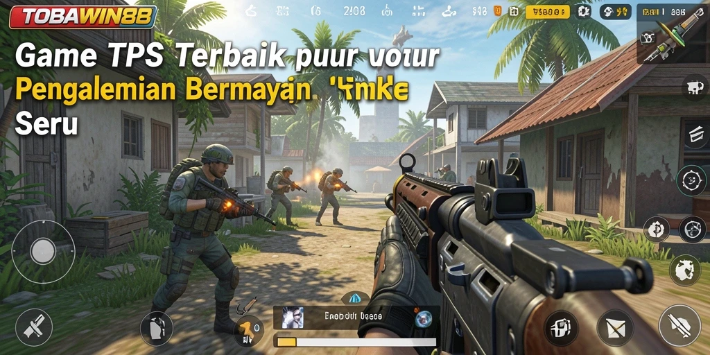Tampilan gameplay seru TOBAWIN88 di tengah pertempuran yang mendebarkan.