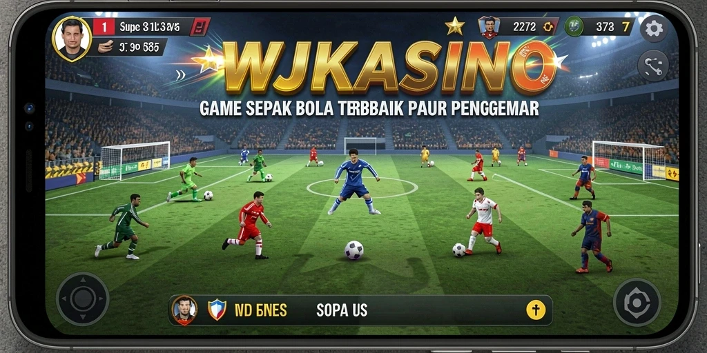 Screenshot gameplay WJKASINO yang menunjukkan pertandingan sepak bola yang seru.